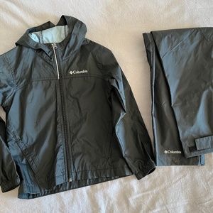 Columbia Boys Rain coat and pants, black Size XS